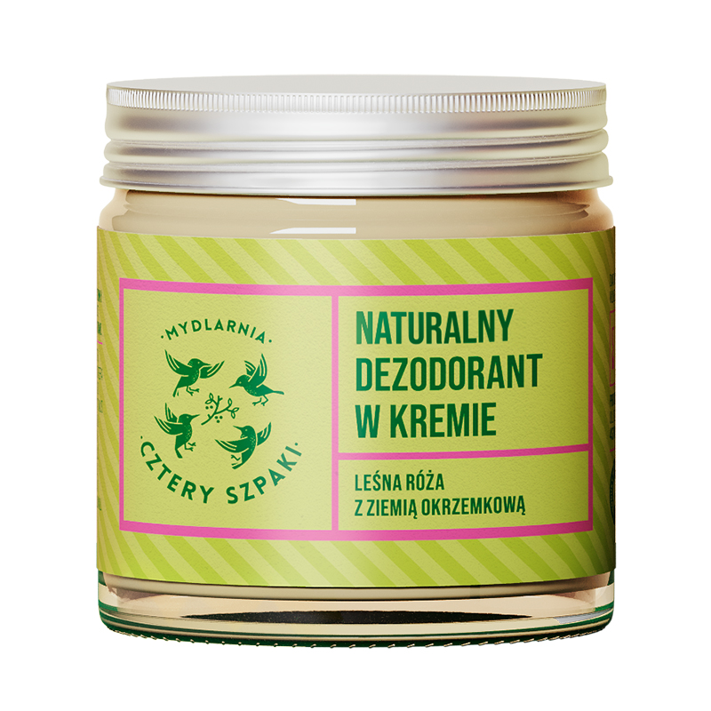 Deodorant natural Four Pinks Soap Factory în cremă Forest Rose cu pământ de diatomacee