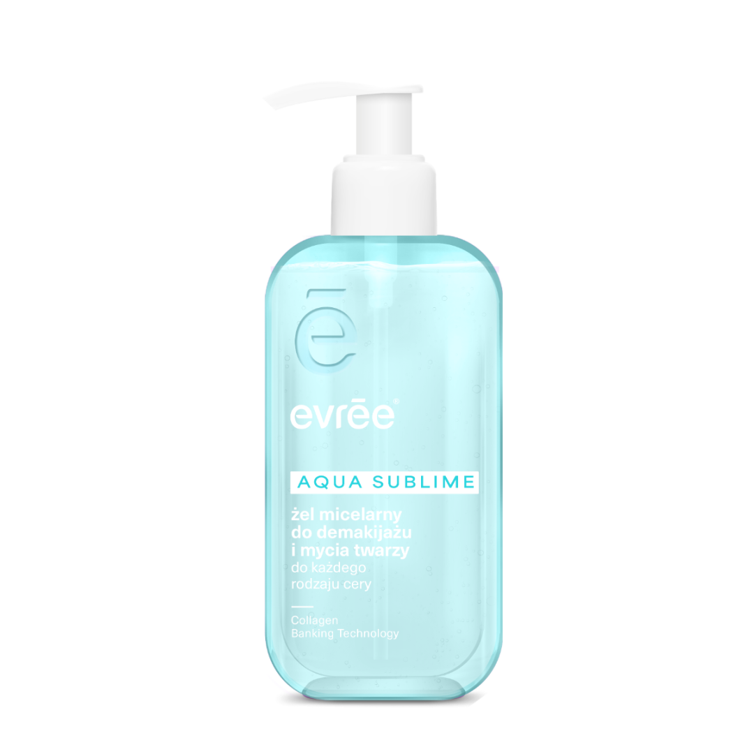 Evree Aqua Sublime Gel micelar pentru demachiere și spălare facială 200ml