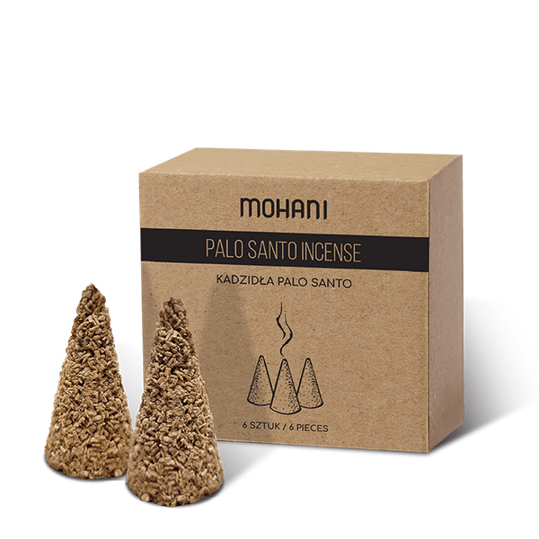 Conuri de tămâie Mohani Natural Palo Santo 6 bucăți