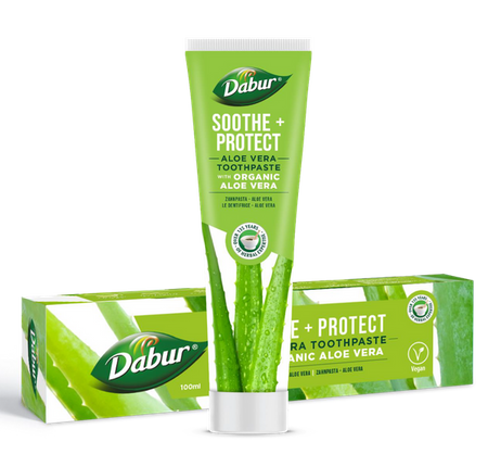 Dabur Pastă de dinți calmantă + protectoare cu Aloe Vera organică 100ml