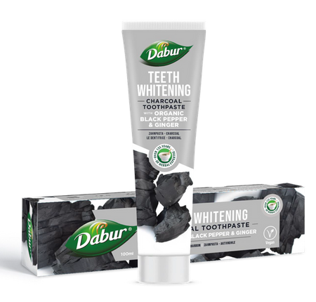 Dabur Pastă de dinți de albire cu piper și ghimbir organic 100ml