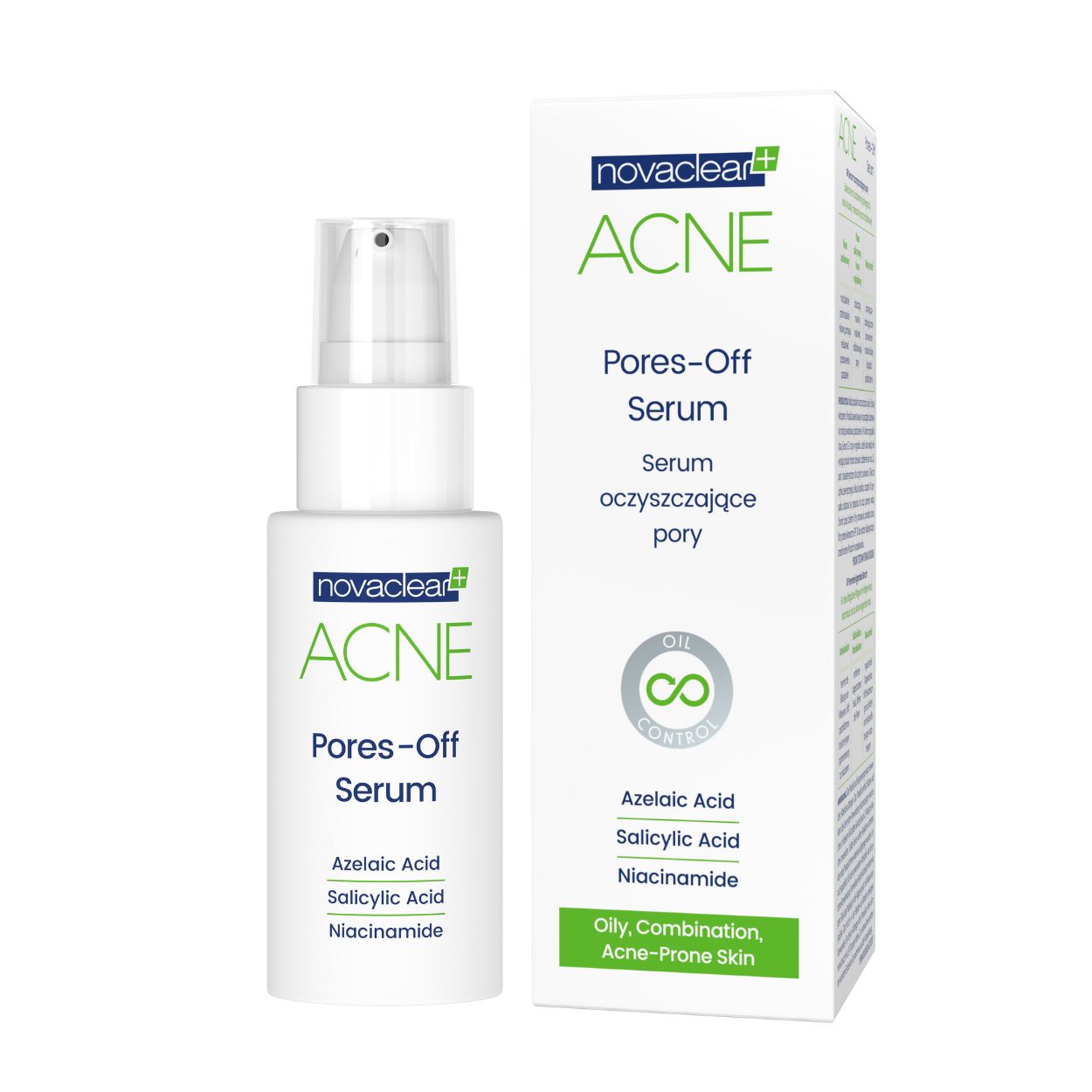 Novaclear Acne Pores-Off Ser de curățare 30ml