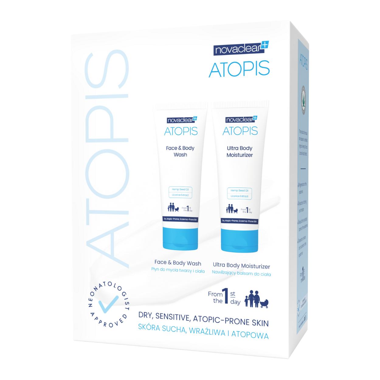 Novaclear Atopis Kit de îngrijire pentru față și corp Regenerare și protecție