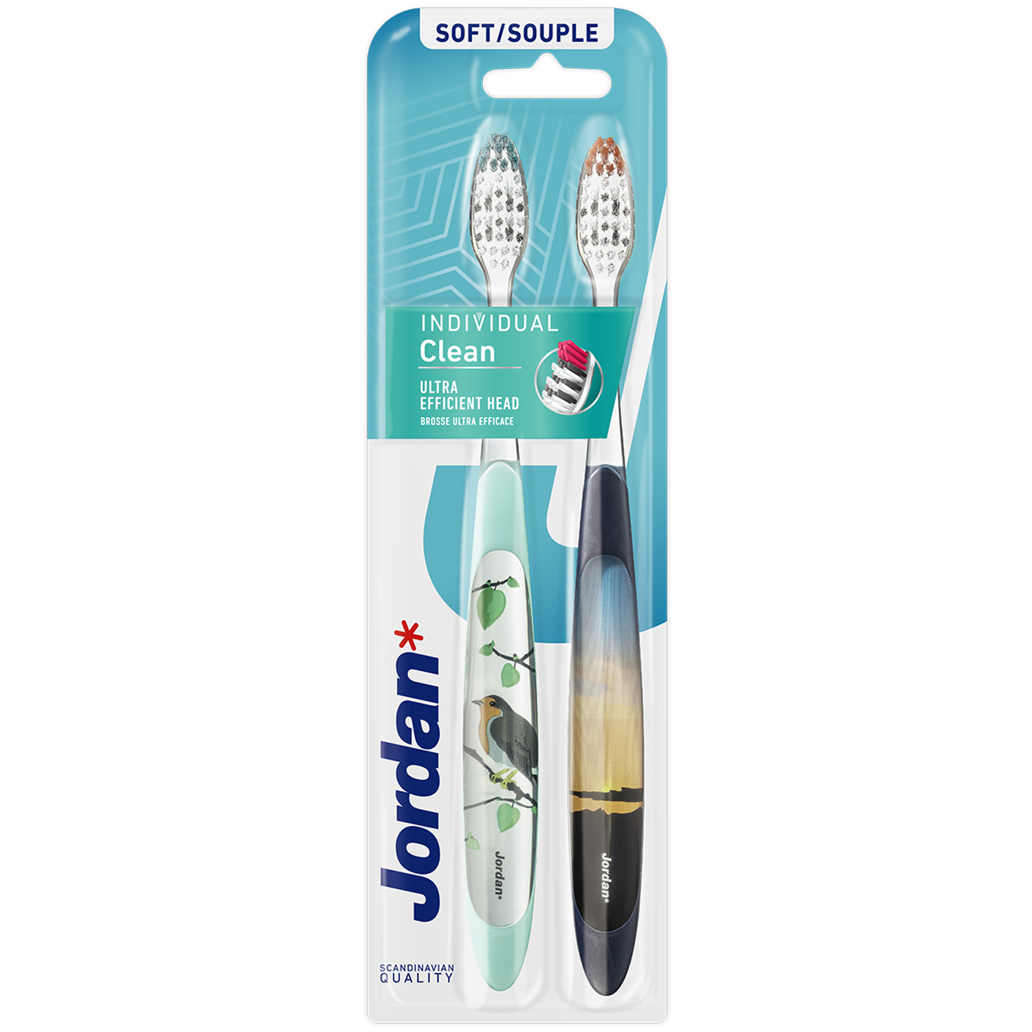 Jordan Individual Clean Set periuță de dinți moale 2 bucăți
