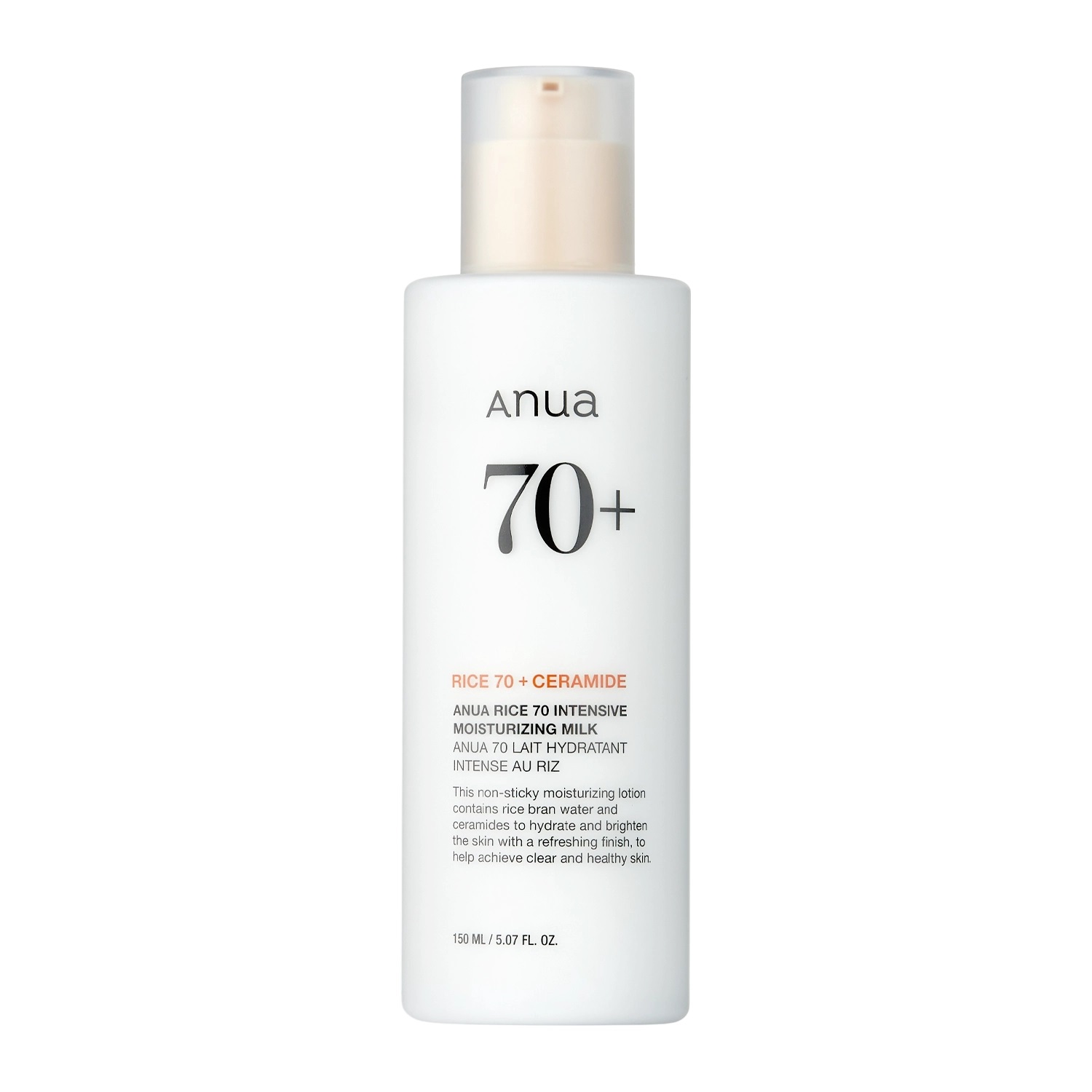 Anua 70+ Rice 70 + Ceramide Lapte hidratant intensiv pentru față 150ml