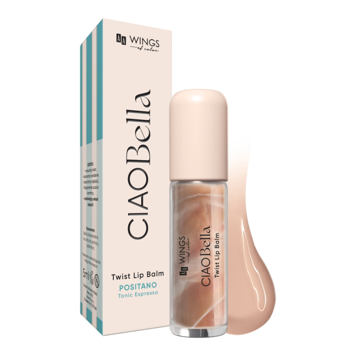 AA Wings of Color Ciao Bella Twist Balsam de buze 01 Latte Ice Swirl 5ml