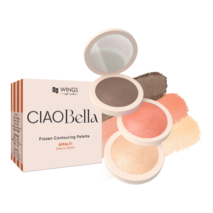 AA Wings of Color Ciao Bella Frozen Contour Travel Palette Paletă de contur 02 Brunet