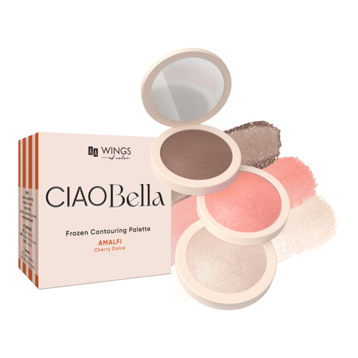 AA Wings of Color Ciao Bella Frozen Contour Travel Palette Paletă de contur 01 Blonde
