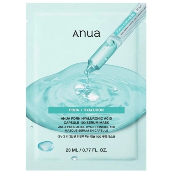 Anua PDRN + Hyaluron Mască foaie hidratantă și iluminatoare