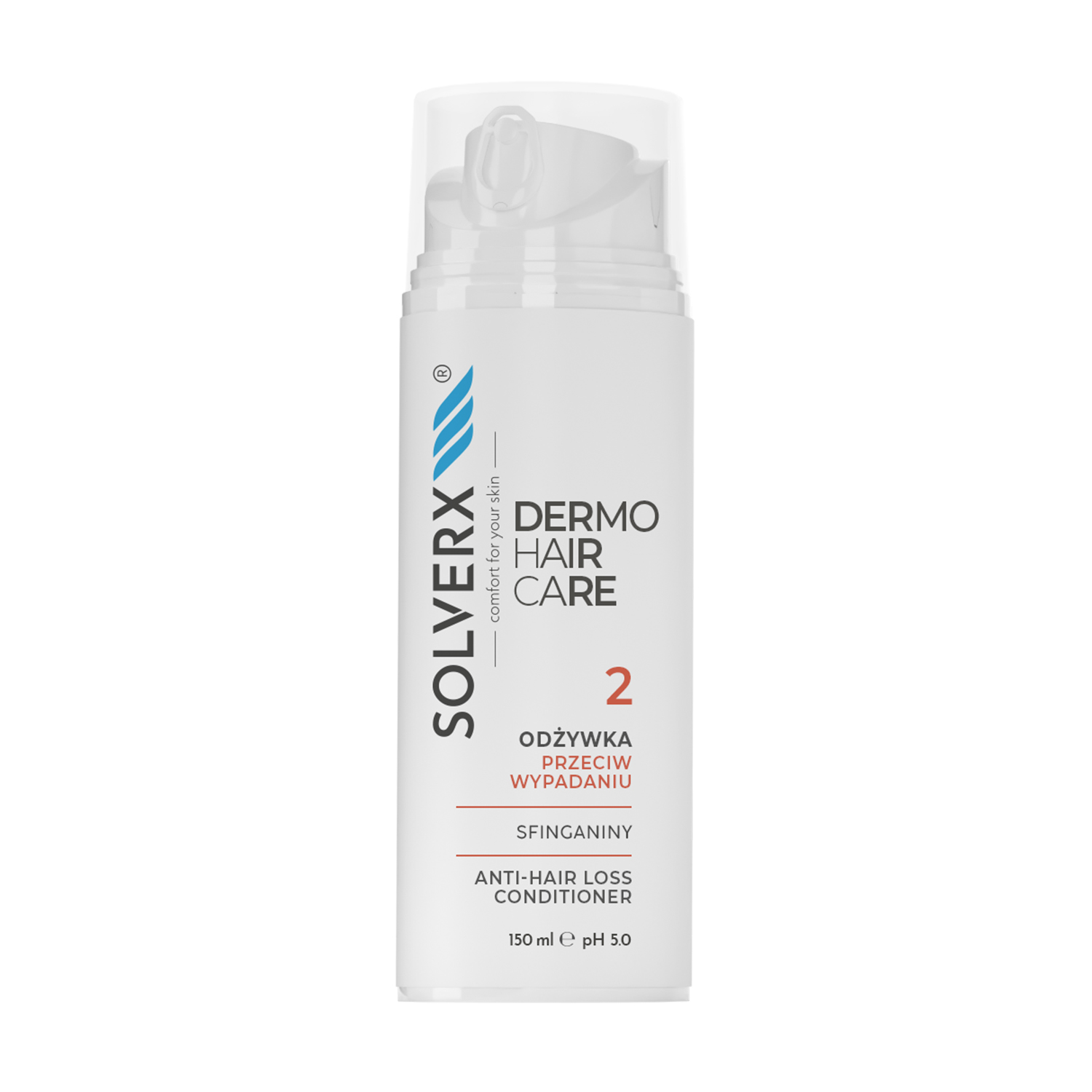 Solverx Dermo Balsam de îngrijire a părului împotriva căderii părului 150ml