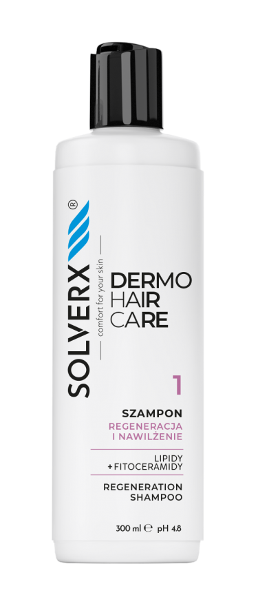 Solverx Dermo Șampon pentru regenerarea și hidratarea părului 300ml