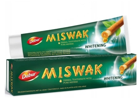 Pasta de dinți de albire Dabur Miswak cu extract din ramuri de copac Arak 100ml