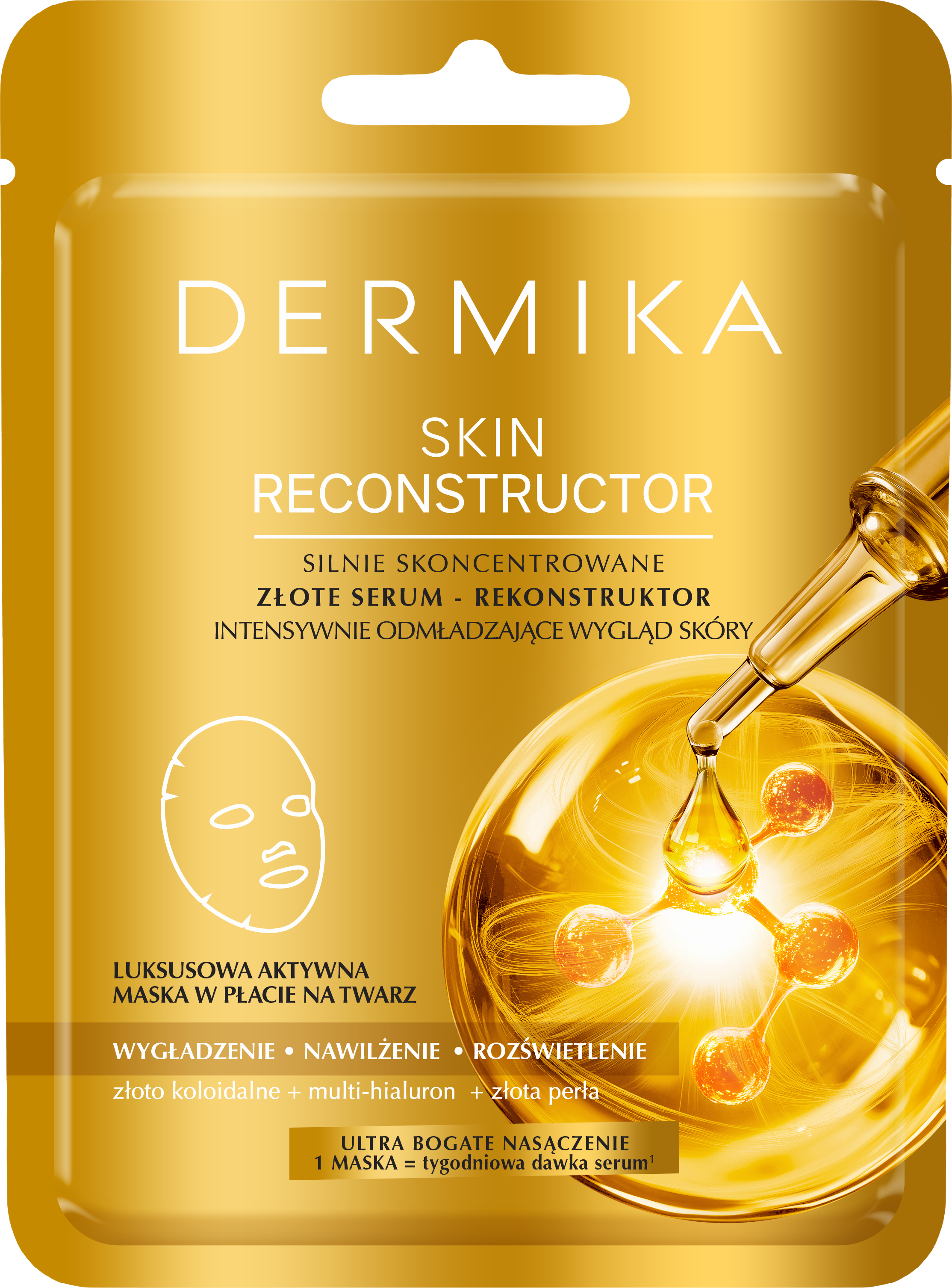 DERMIKA Ser auriu extrem de concentrat - Reconstructor într-un tampon
