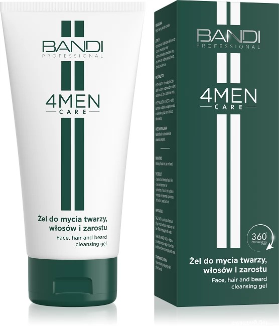 Bandi 4 Men Care Gel de curățare a părului facial și a bărbii 150ml