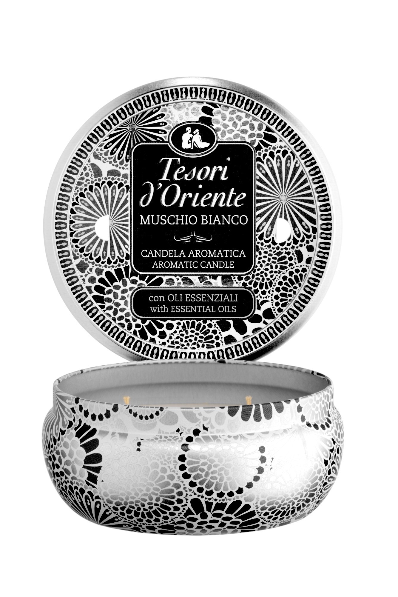 Lumânare parfumată Tesori d'Oriente Muschio Bianco 200g