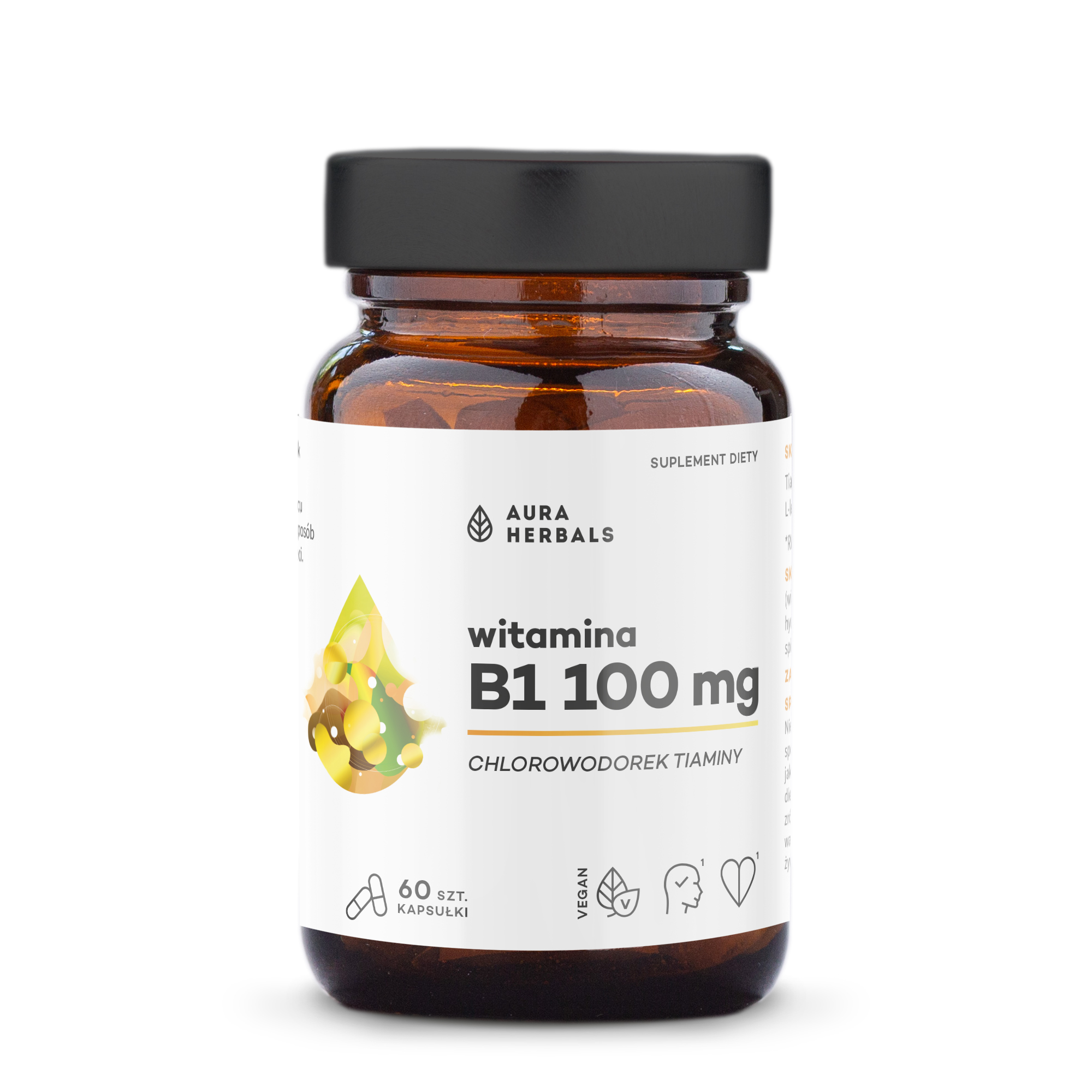 Aura Herbals Vitamina B1 100mg Supliment alimentar 60 Capsule