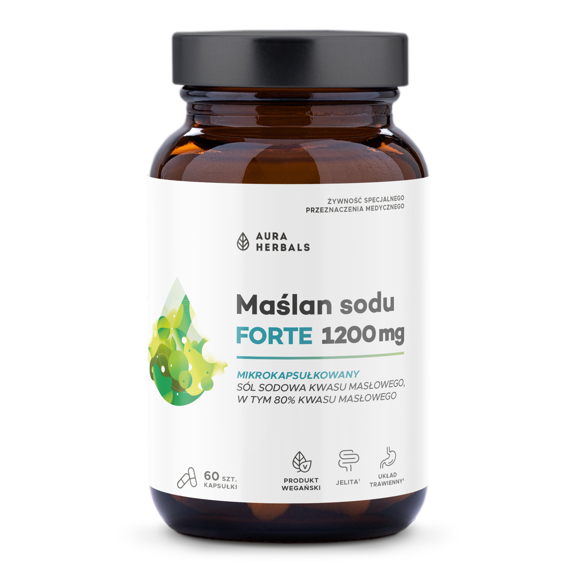 Aura Herbals Sodium Butyrate Forte 1200mg Supliment alimentar 60 capsule