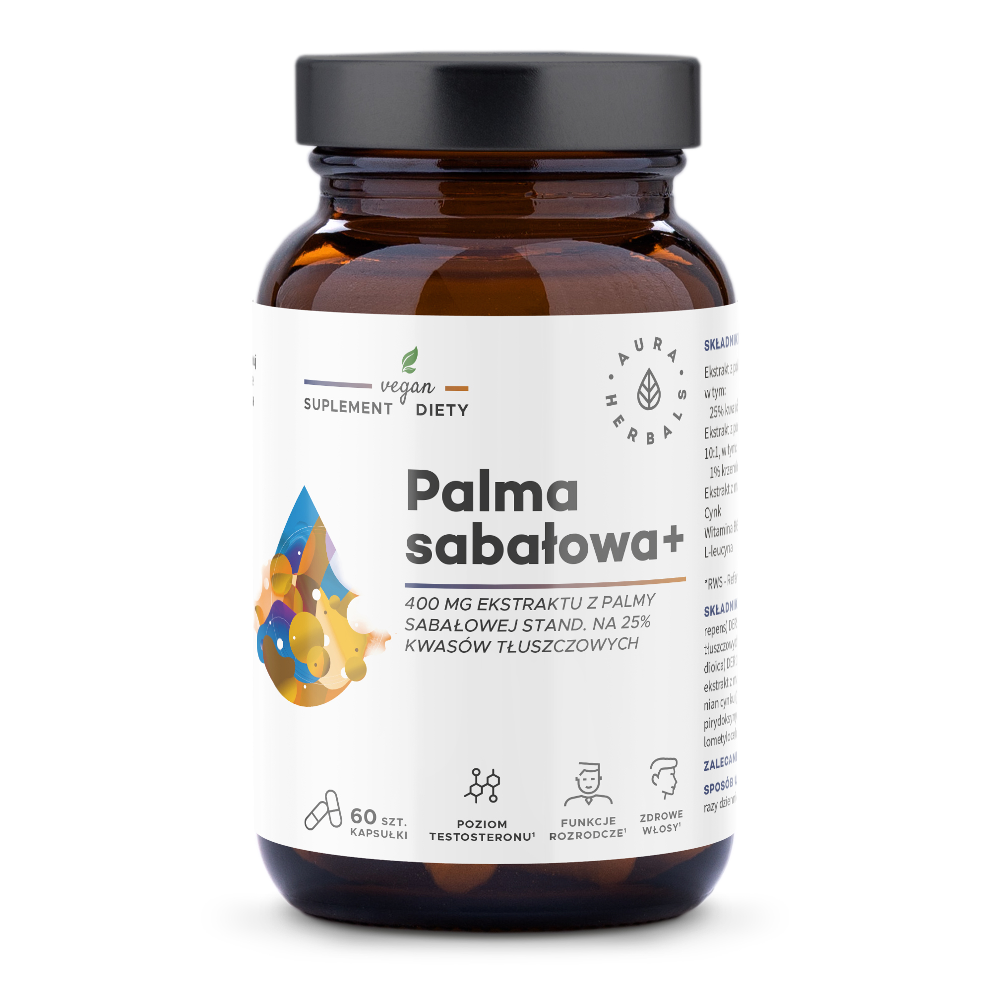Aura Herbals Sabal Palm+ 400mg Supliment alimentar 60 Capsule