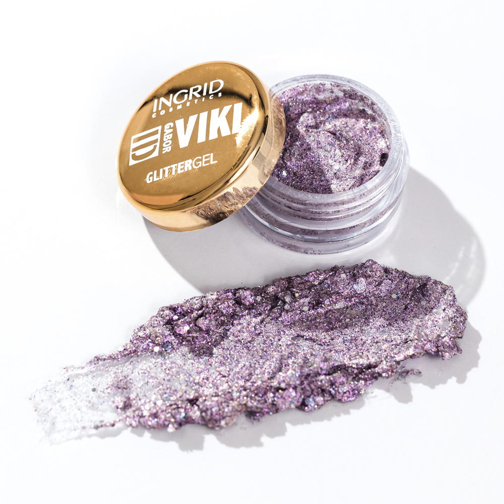 Ingrid x Viki Gabor Glitter Gel 04 Purple Pop Short Data expirării 31.12.2025r