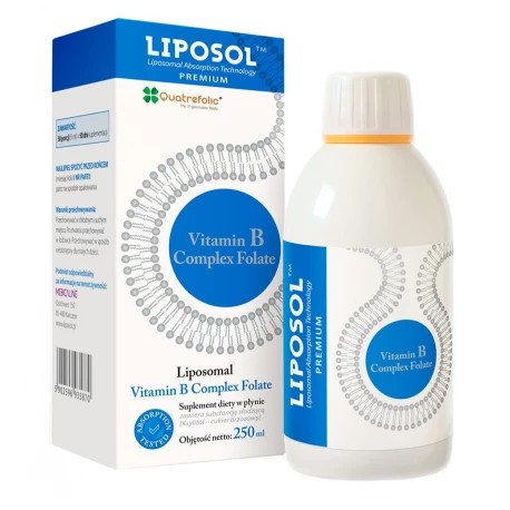 Aliness Liposol Vitamina B Complex Folat Supliment alimentar 250ml