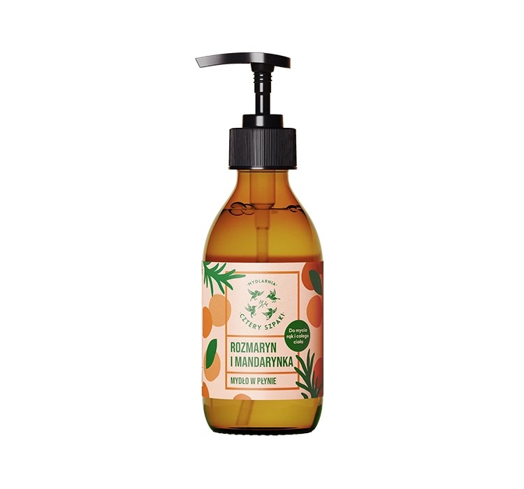 Săpun lichid de rozmarin și mandarină de la Four Pinnacles Soap House 300ml