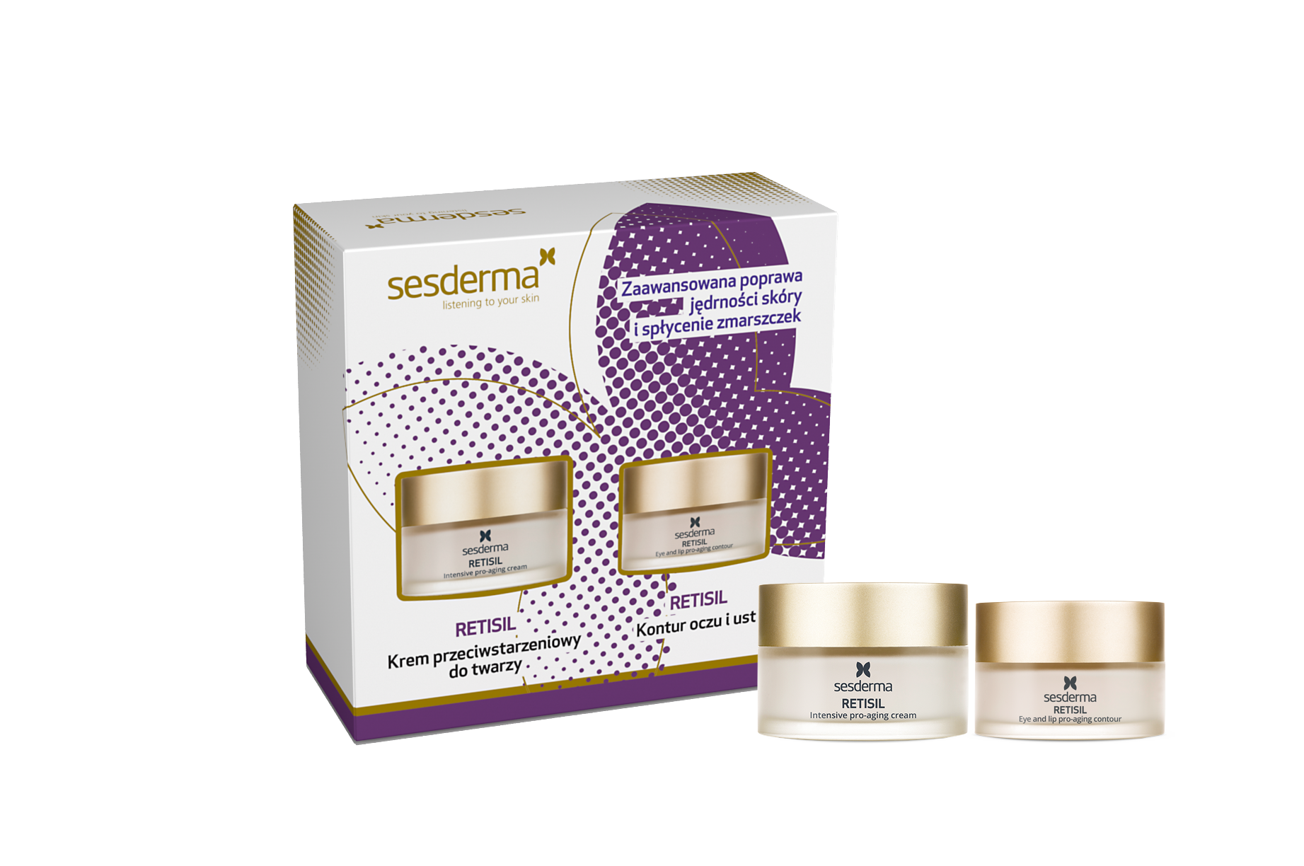 Set Sesderma Retisil Cremă de față + cremă de contur pentru ochi și buze