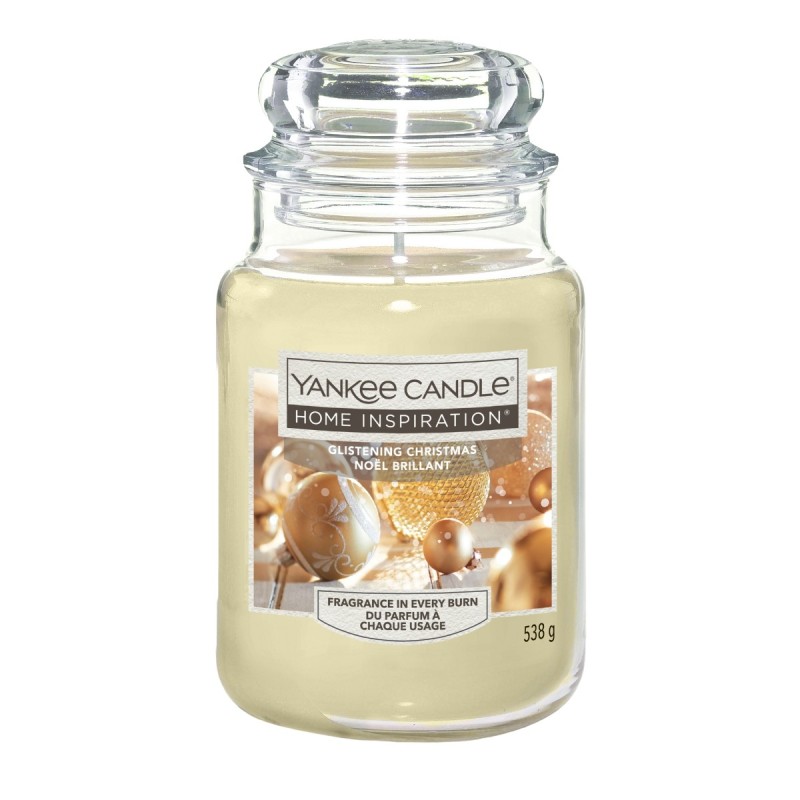 Yankee Candle Lumânare de Crăciun strălucitoare într-un borcan mare