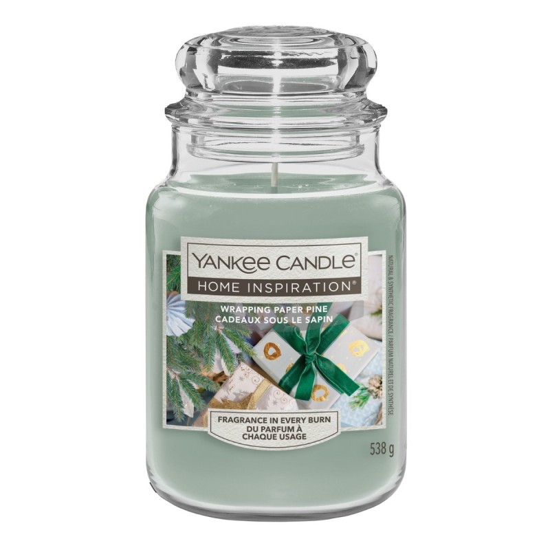 Yankee Candle Jar mare Wrapping Paper Pine Lumânare