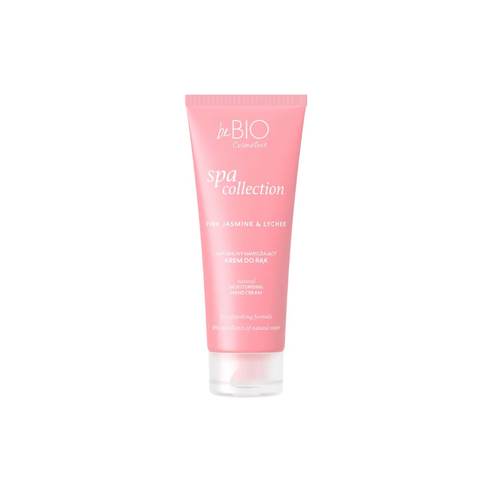 beBIO Cosmetics Spa Collection Cremă de mâini hidratantă naturală Pink Jasmine & Lychee 50ml