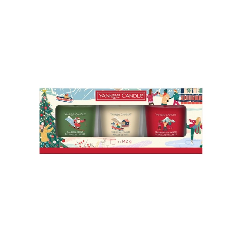 Yankee Candle Set de 3 lumânări în pahare Apres Ski
