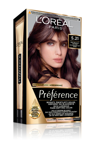 Loreal Preference Culoarea părului 5.21 Cold Iridescent Light Brown