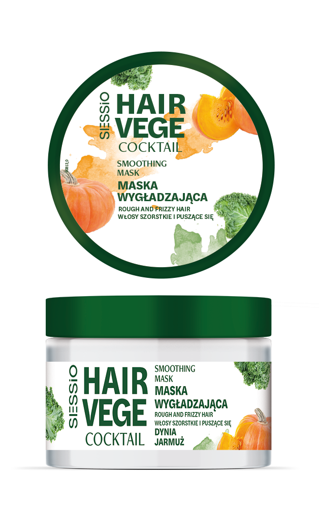Mască pentru păr Sessio Vege Cocktail Smoothing Pumpkin Kale 250g