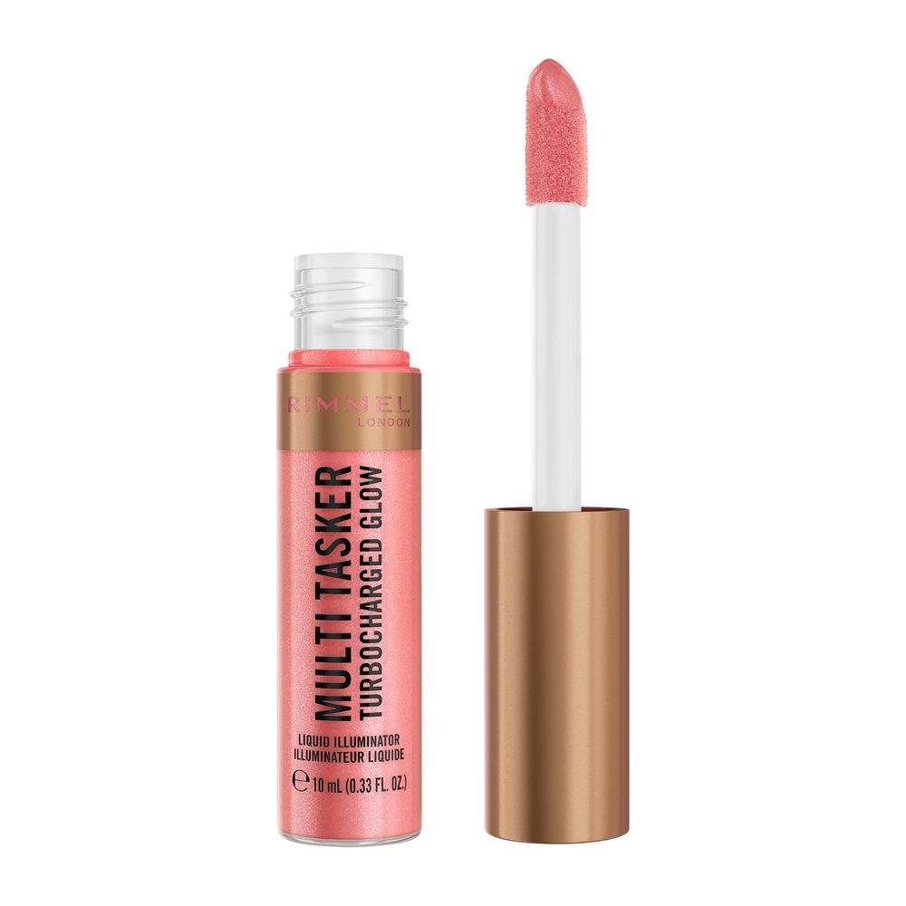 Rimmel Multi Tasker Turbocharged Glow Blush lichid iluminator 002 Rosy Rebel