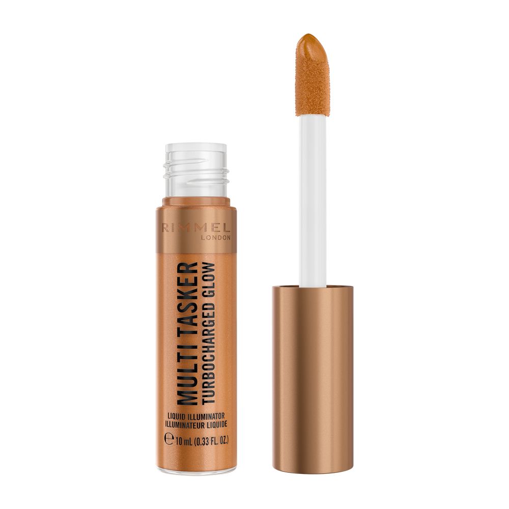 Rimmel Multi Tasker Turbocharged Glow Illuminating Liquid Bronzer 008 It's Giving Bronze