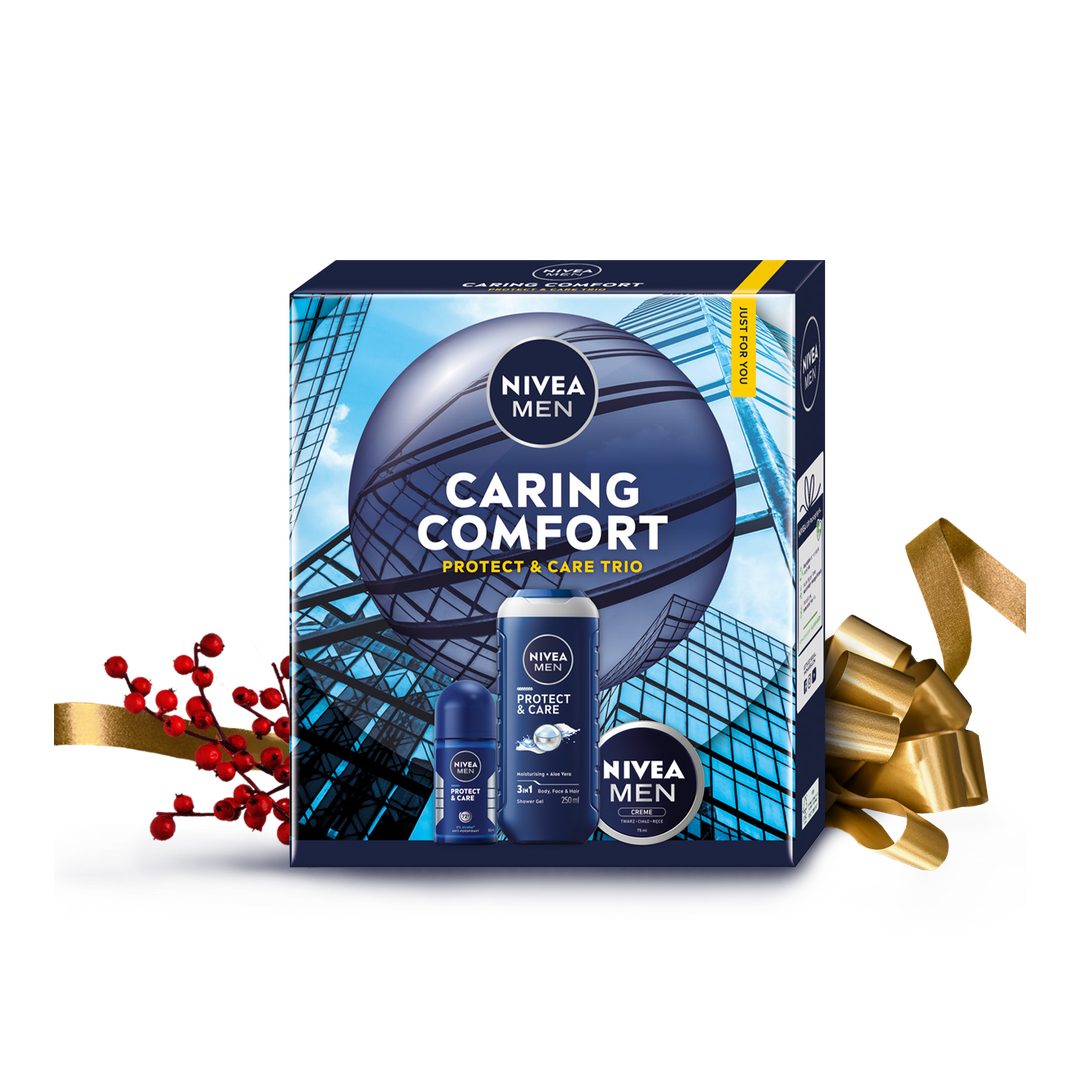 NIVEA Men Caring Comfort Protect &amp; Care Gift Set Trio