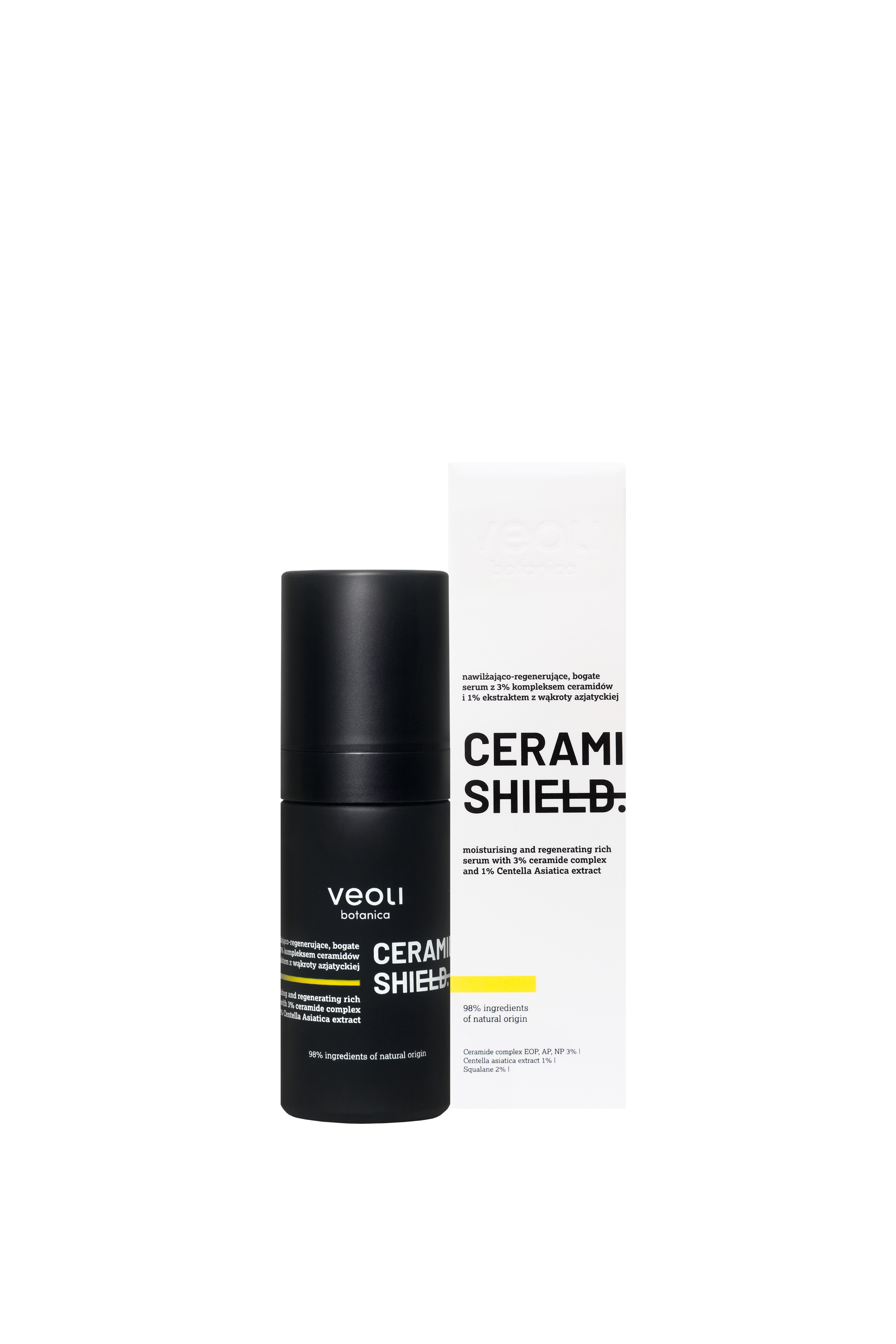 Veoli Botanica Ceramide Shield Ser bogat hidratant-regenerant pentru față 30ml