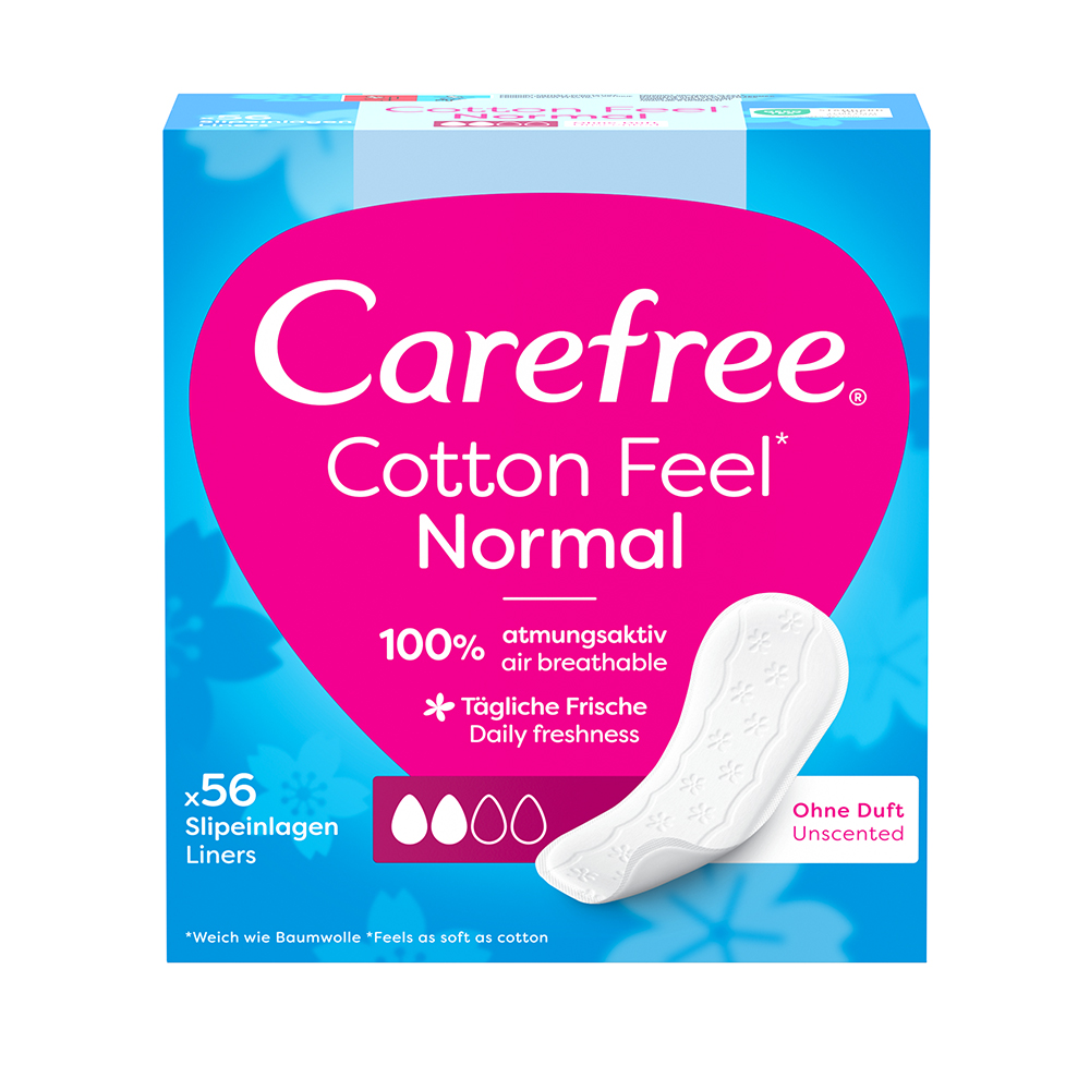 Carefree Cotton Feel Normal Inserții sanitare neparfumate 56 buc
