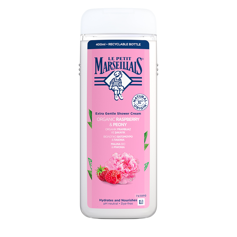 Le Petit Marseillais Gel de duș cremos Raspberry Bio & Peony 400ml