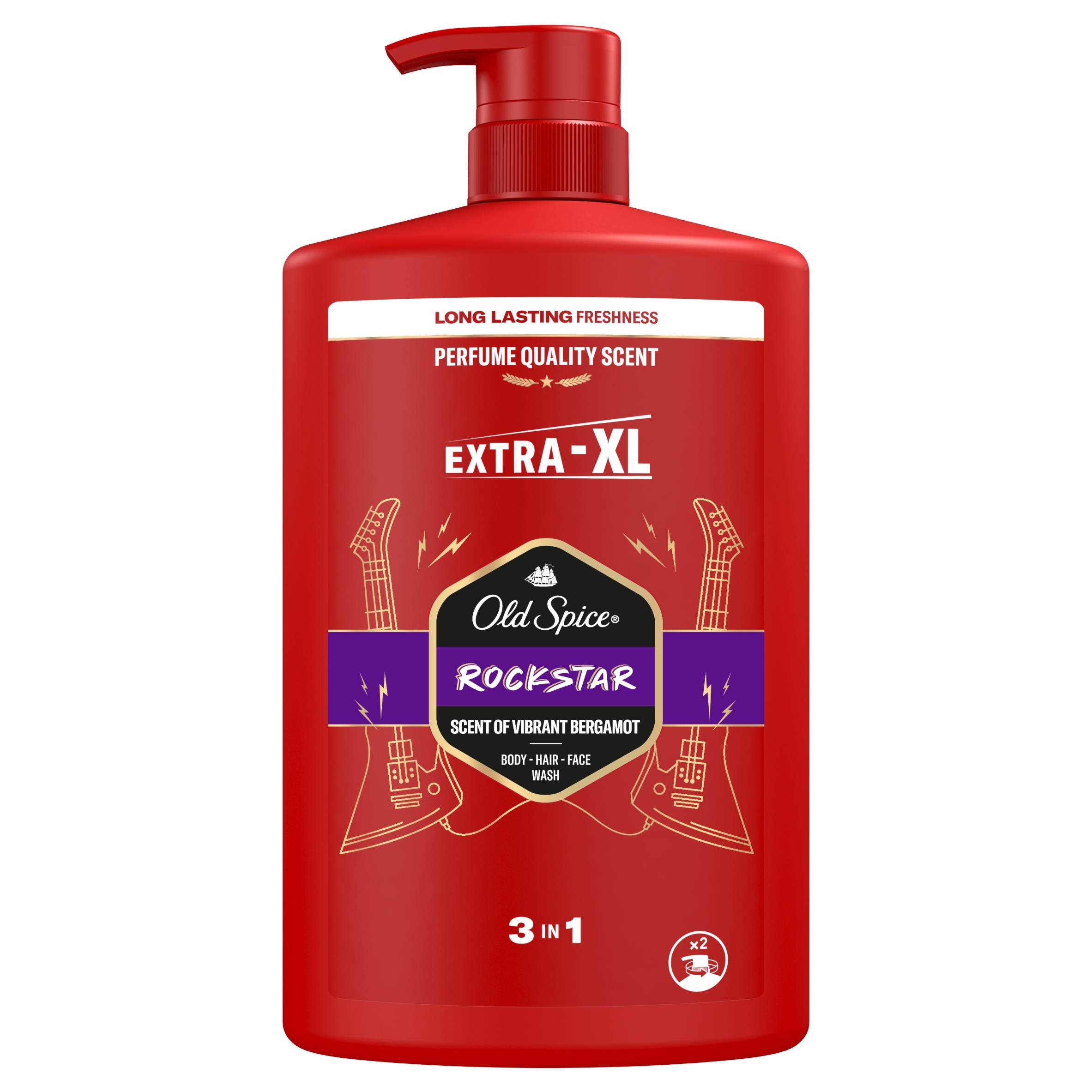 Gel de duș Old Spice 3-in-1 Rockstar 1l