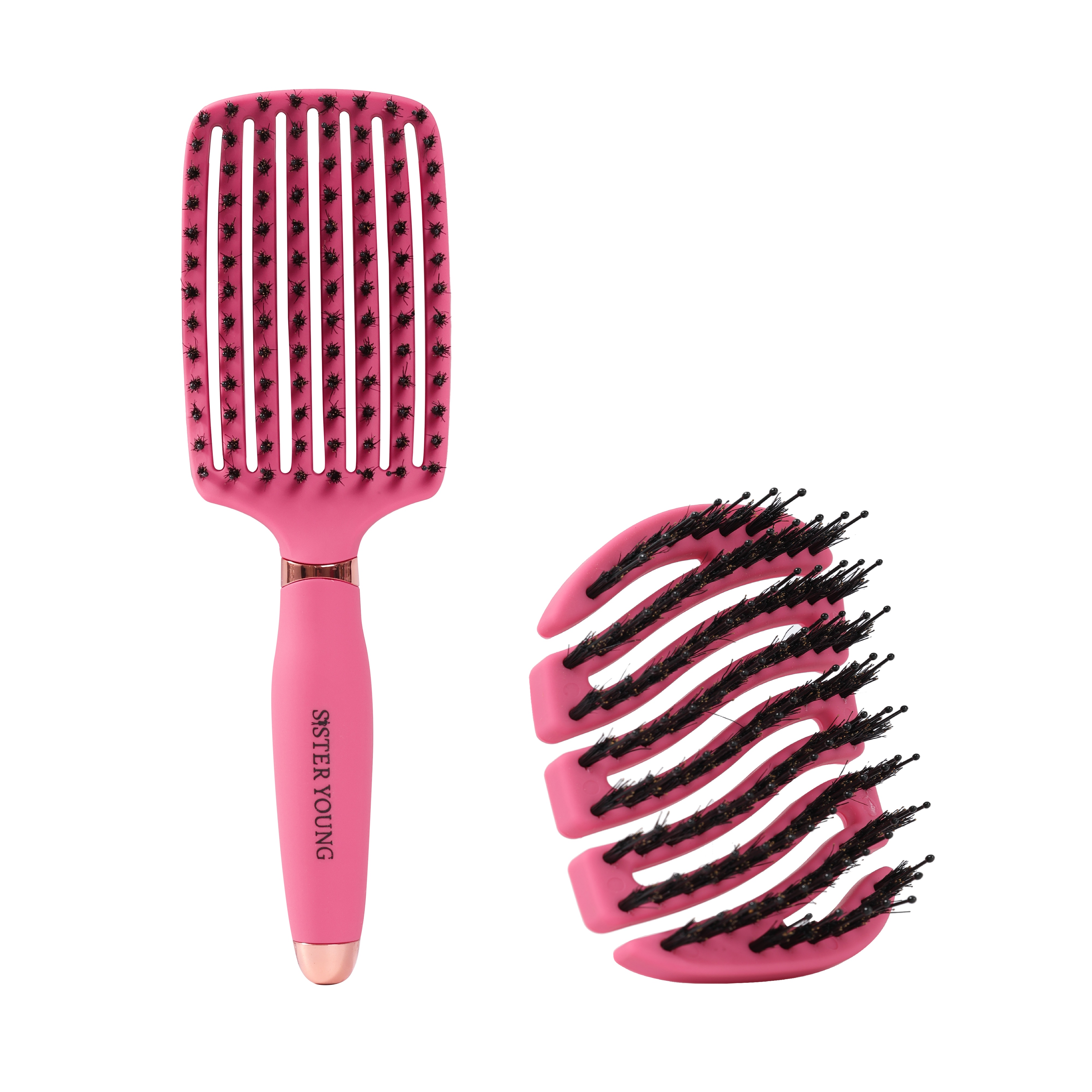 Set de perii cu peri Sister Young Wild Fuchsia