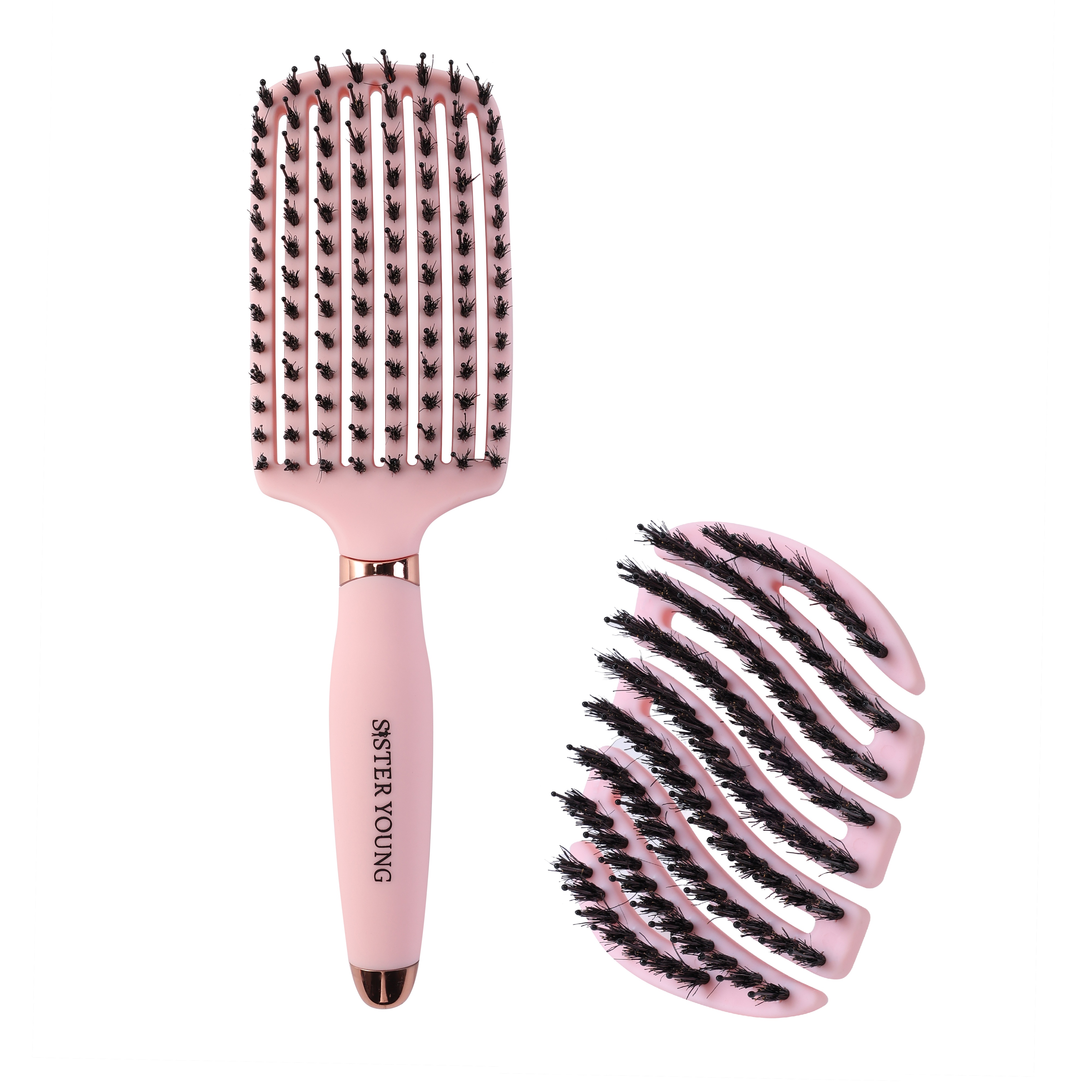 Sister Young Wild Boar Bristle Brush Set Roz