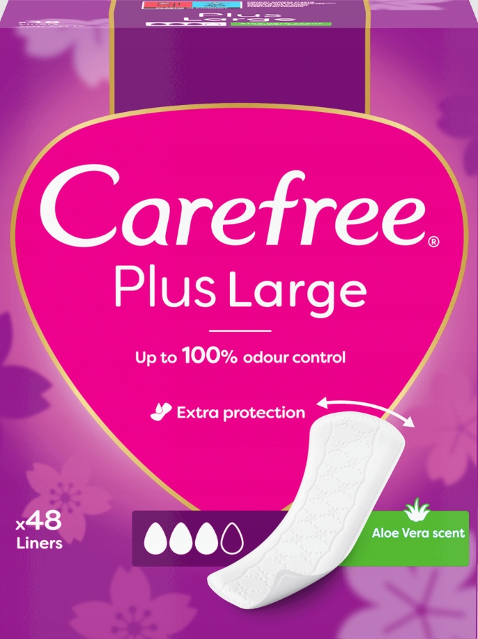 Carefree Plus mari tampoane sanitare Aloe Vera 48 buc