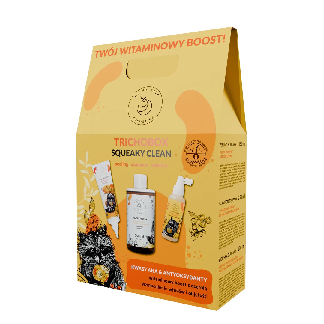 Kit de îngrijire a părului Hairy Tale Trichobox Squeaky Clean