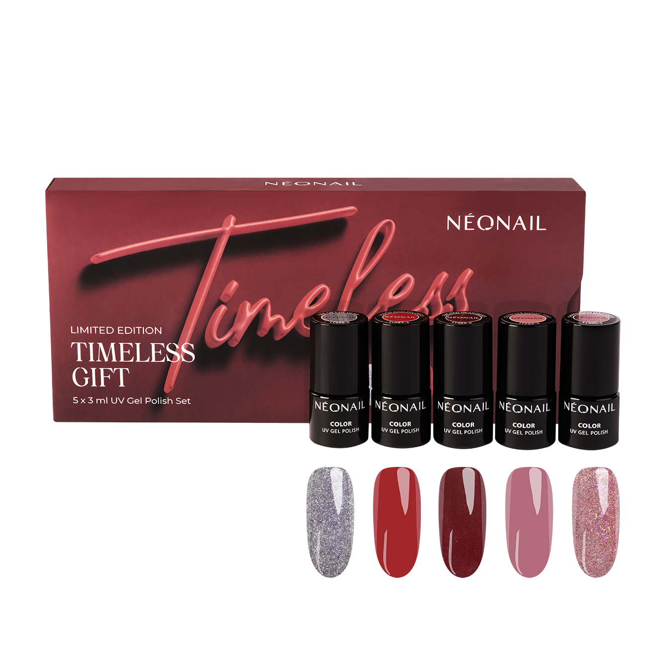 Neonail Set de 5 lacuri hibride Mini cadou atemporal