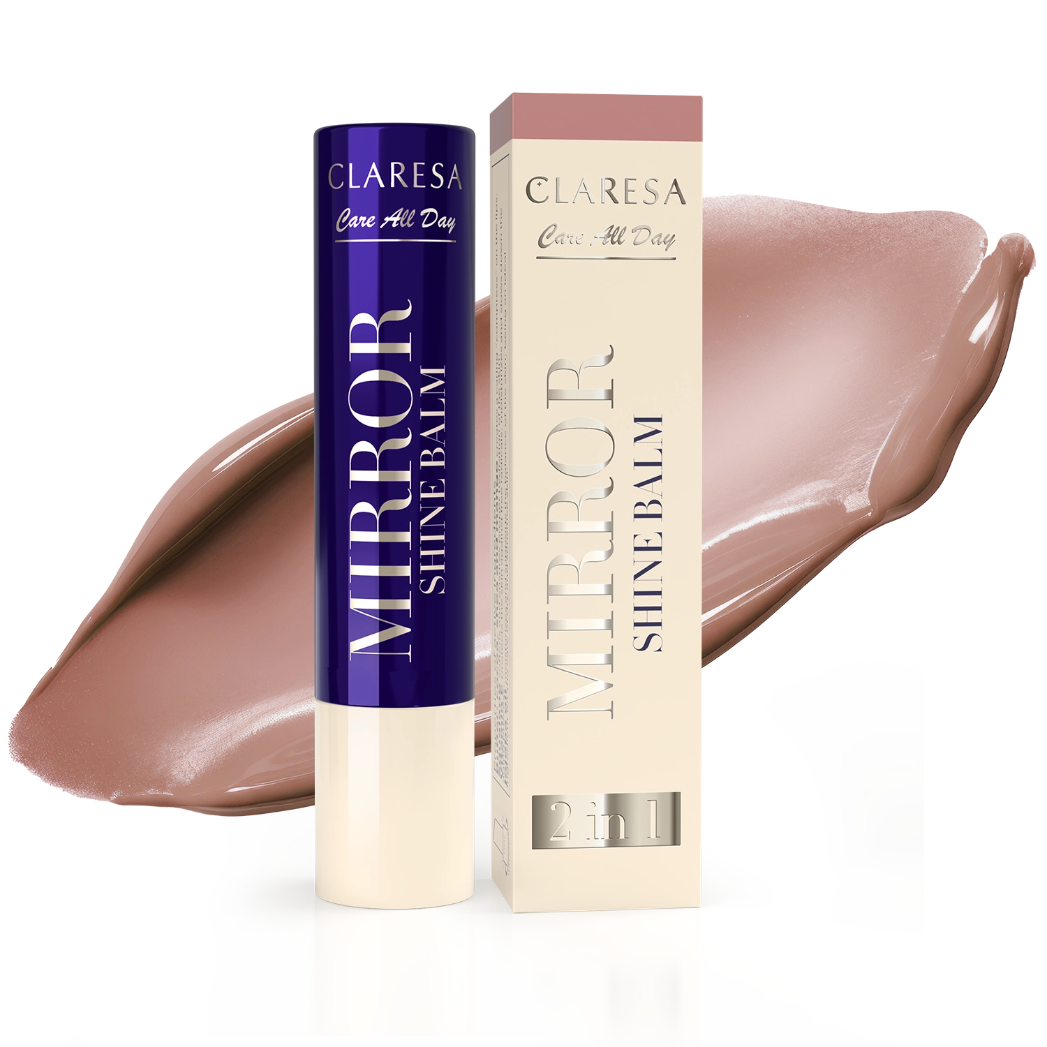 Claresa Care All Day Mirror Shine Balm Lip Gloss Tea Time