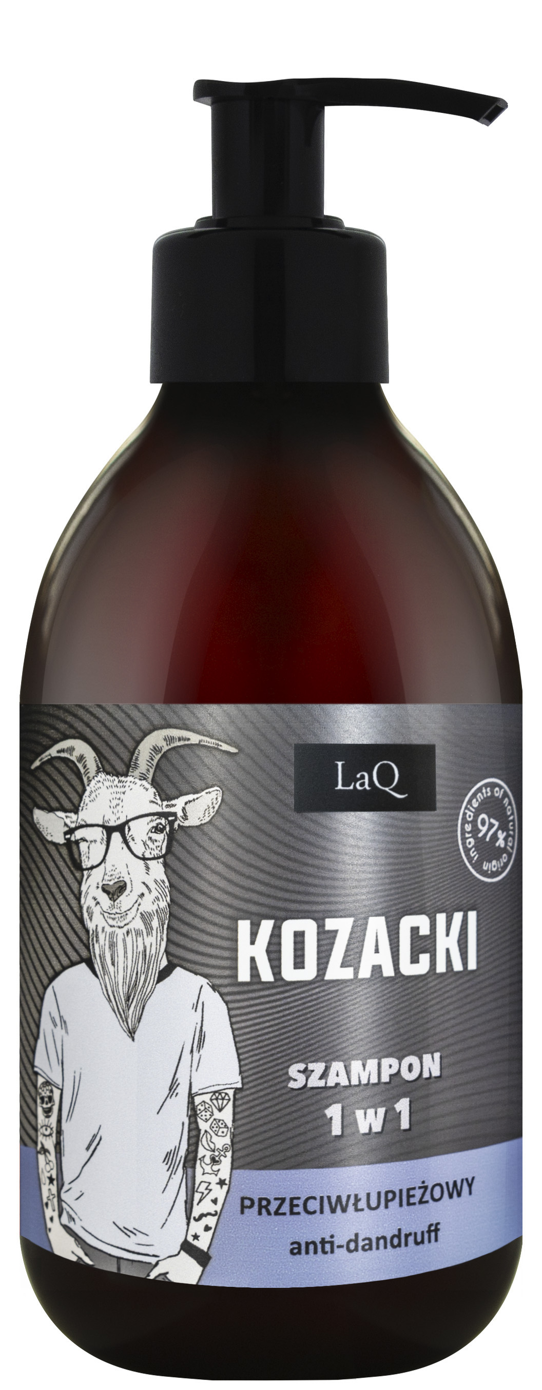 LaQ Cossack Șampon anti-mătreață pentru bărbați 300ml