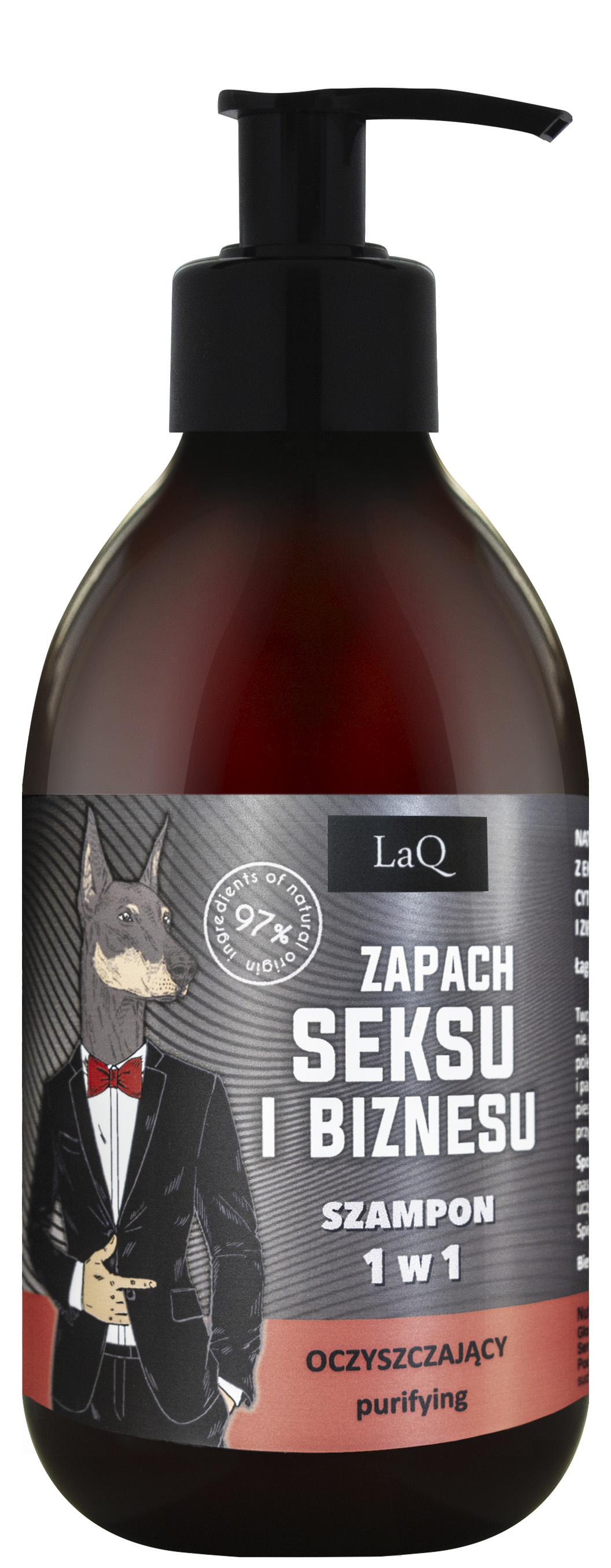 LaQ Șampon de curățare a părului pentru bărbați Parfum de sex și afaceri 300ml