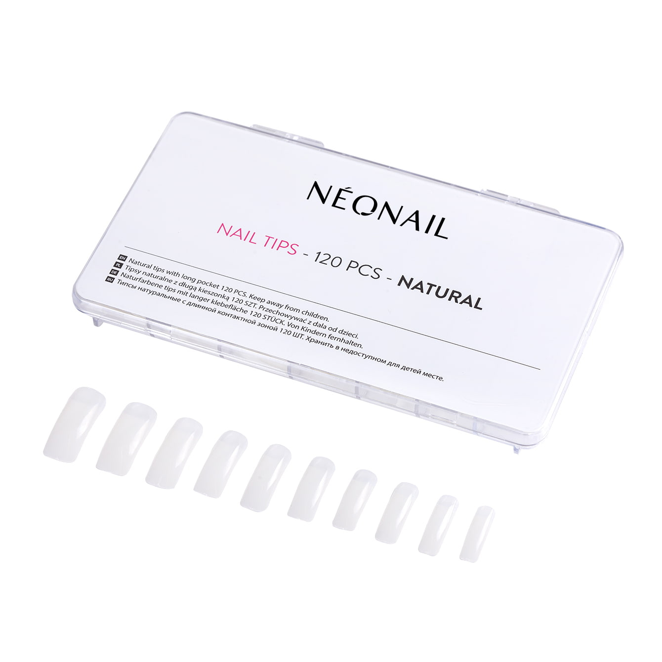 Neonail nail art tips cu buzunar Natural 120 buc