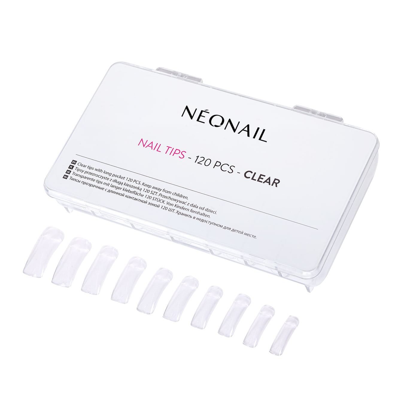 Sfaturi de unghii Neonail cu buzunar Clear 120 buc