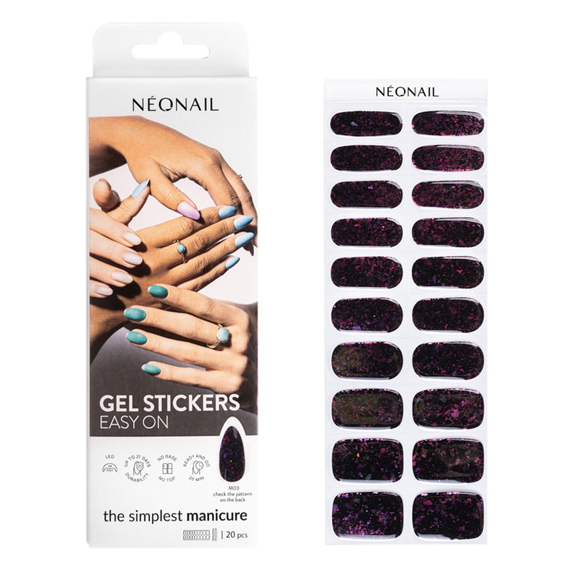 Neonail Gel Stickers Hybrid Varnish în Sticker M03